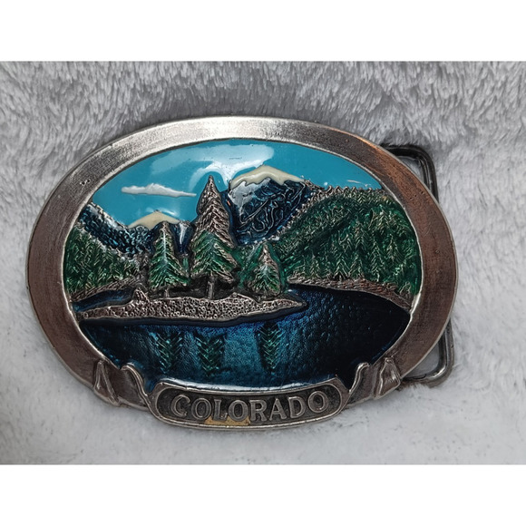 Other - Vintage 1981 Colorado Belt Buckle CHADMFG Corp Aurora Western Cowboy Accessory